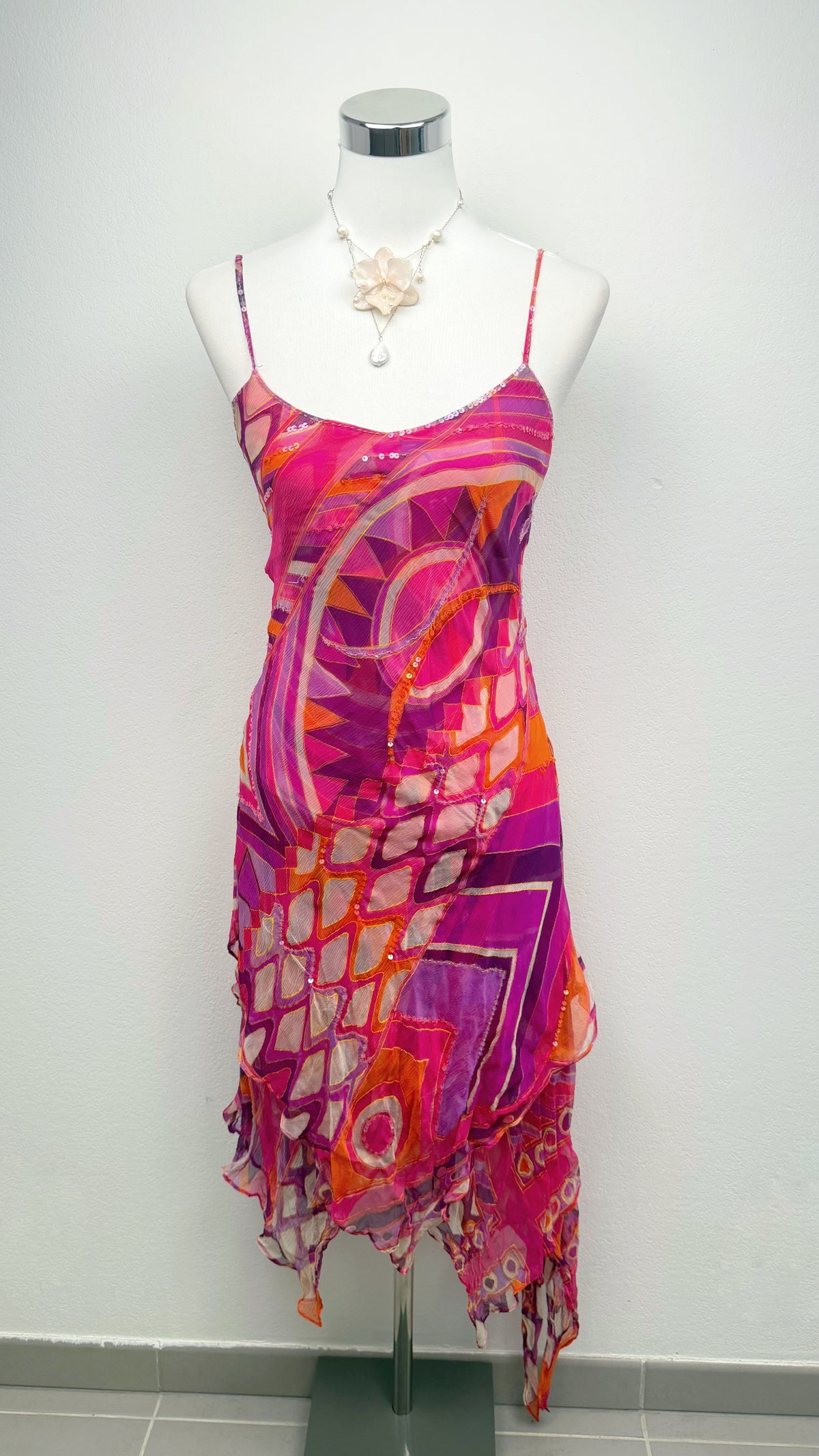 Derhy Pink Kaleidoscope Dress