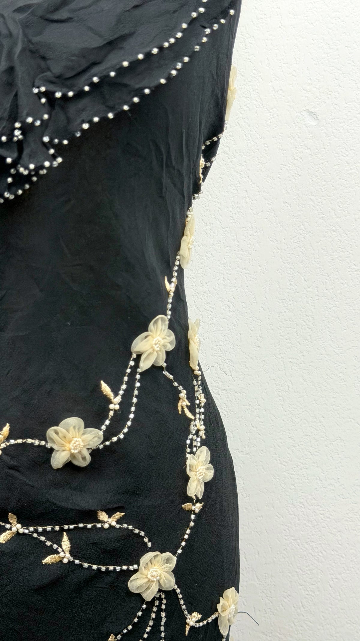 The Midnight Moonflower Silk Dress