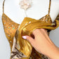 Aurelia Silk Gilded Orchid Gown