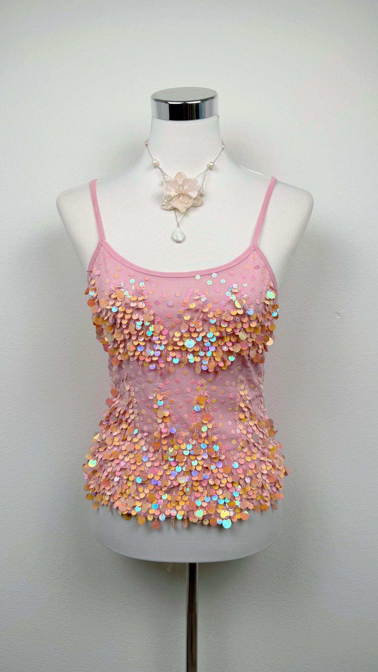 Derhy Peach Stardust Top