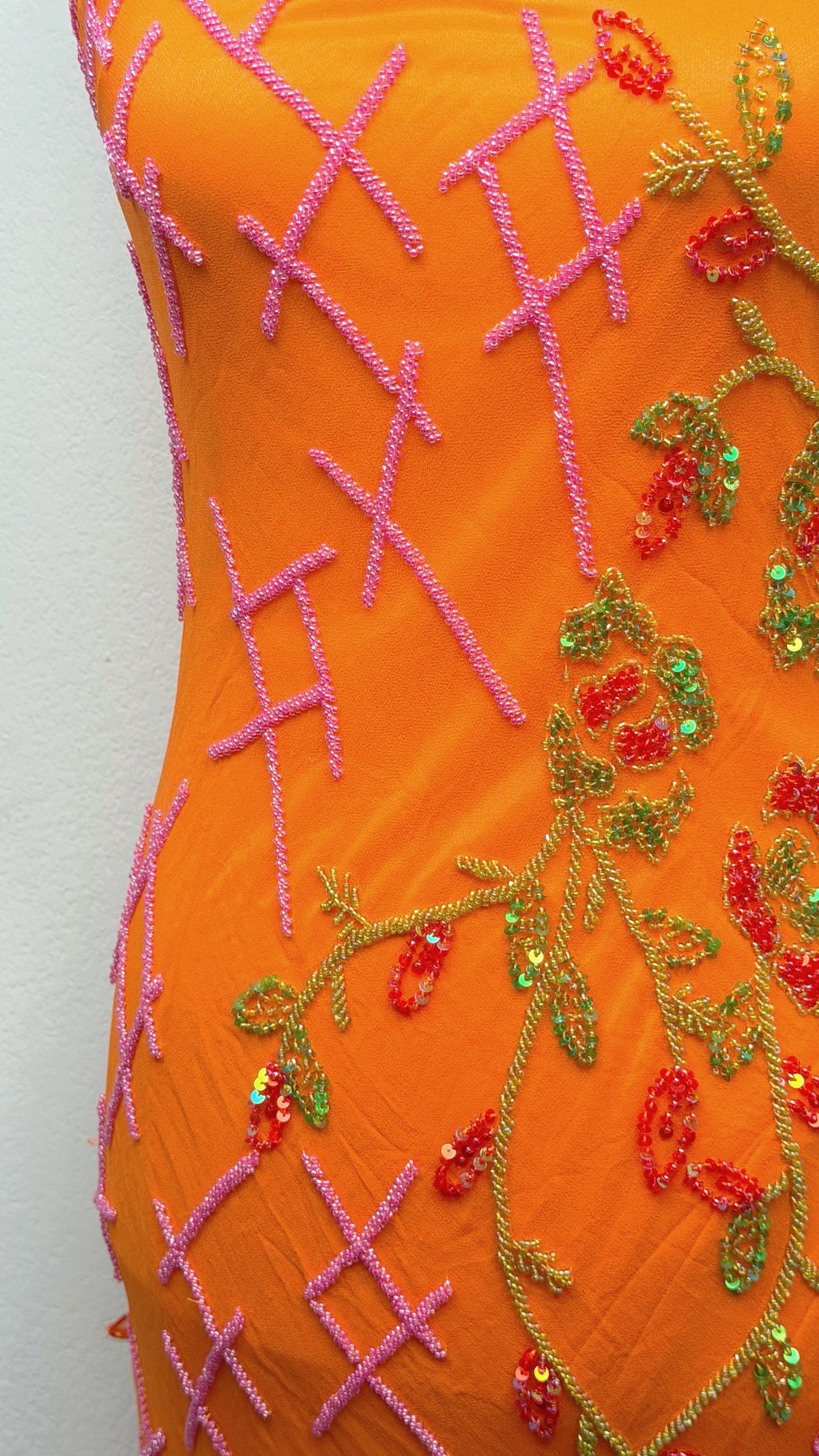 The Tangerine Fairy Silk Dress