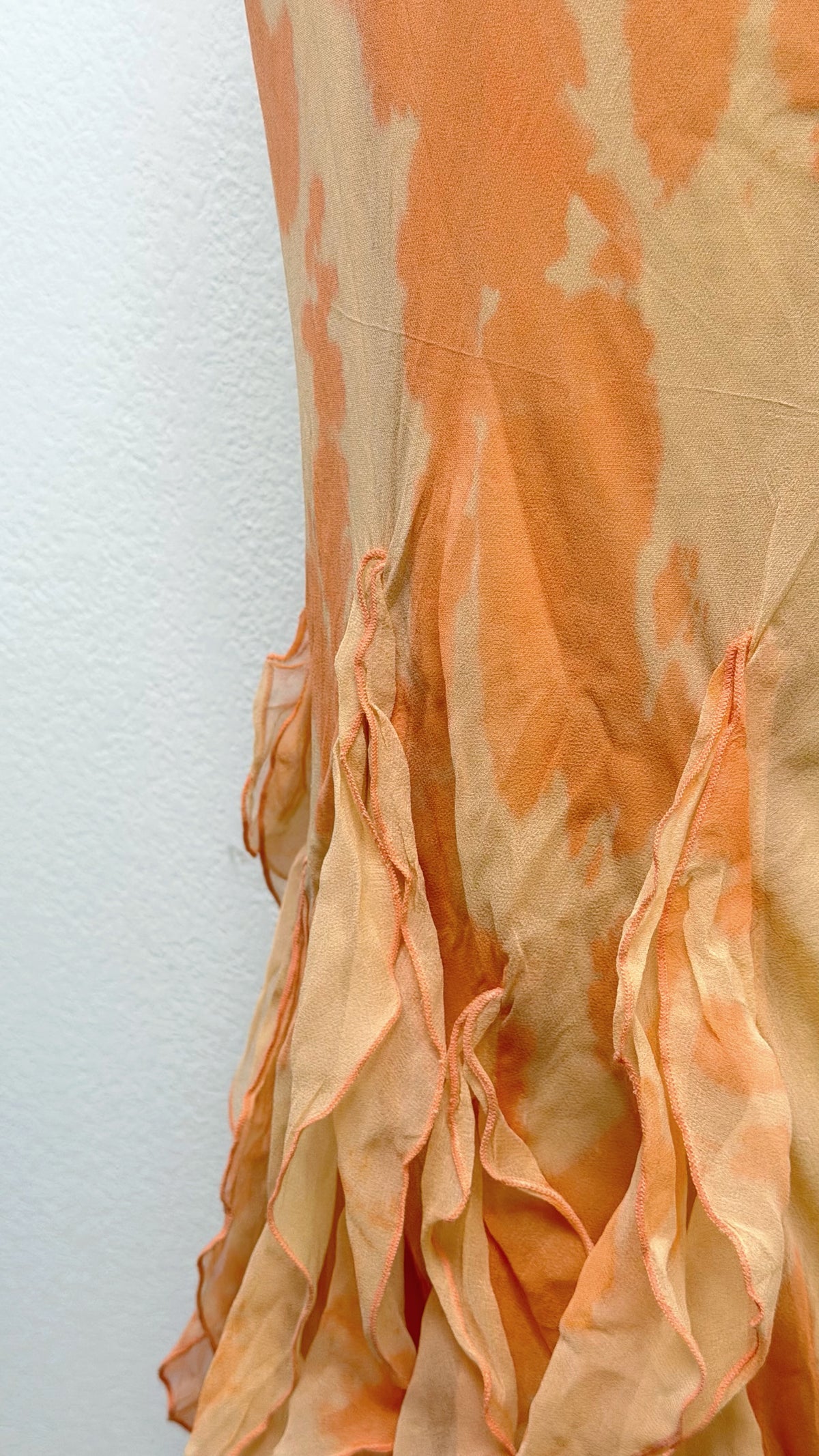 Peach Stardust Silk Gown