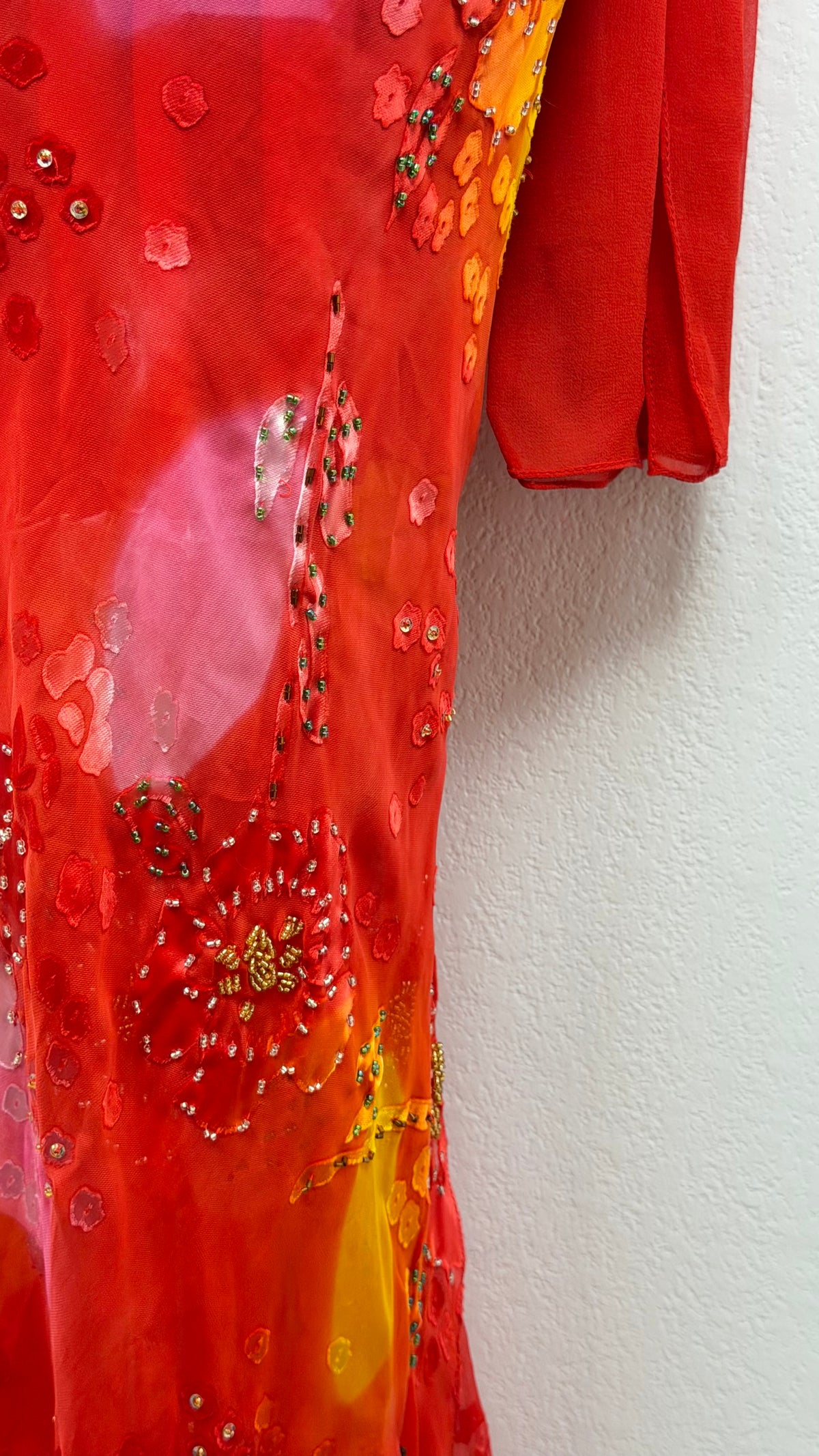 The Scarlet Sunset Silk Gown