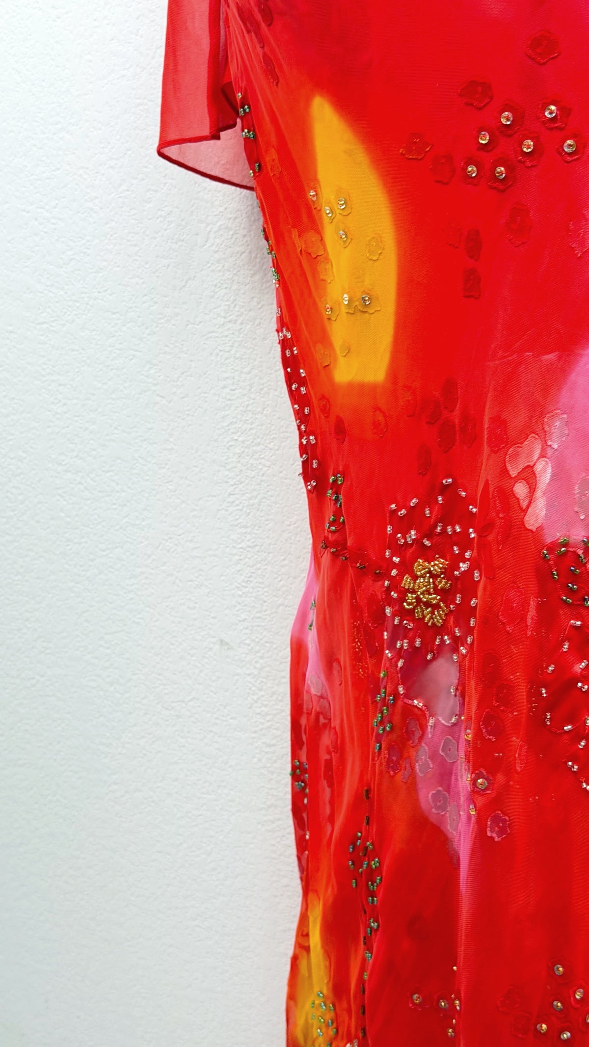 The Scarlet Sunset Silk Gown