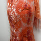 The Coral Blossom Silk Gown