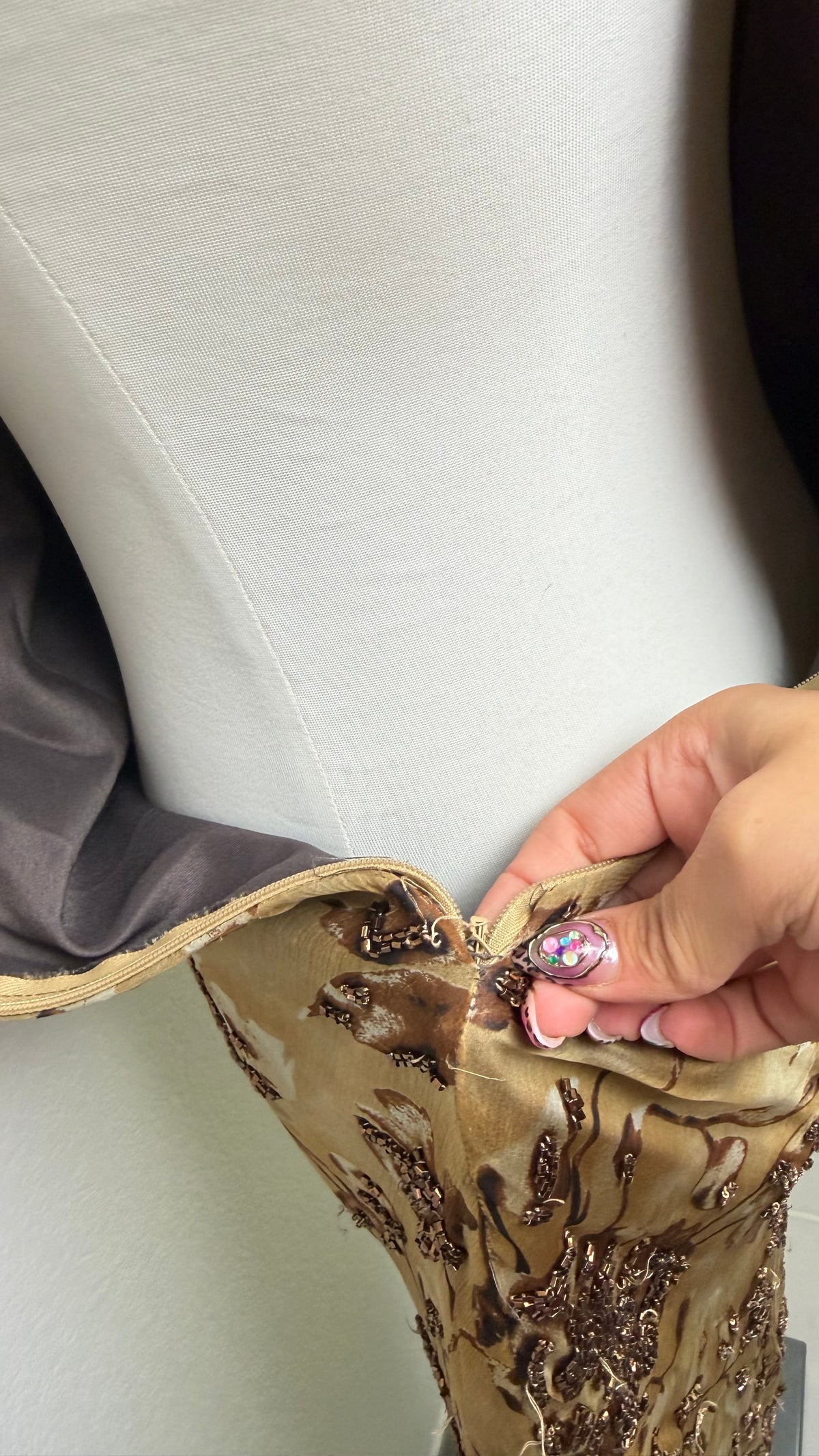 The Gilded Woodland Silk Dress