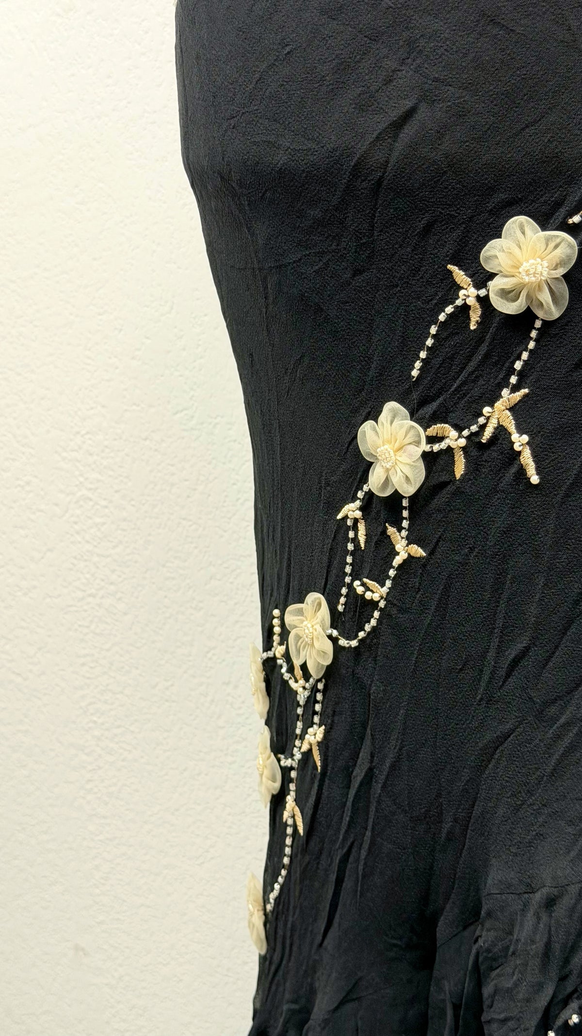 The Midnight Moonflower Silk Dress