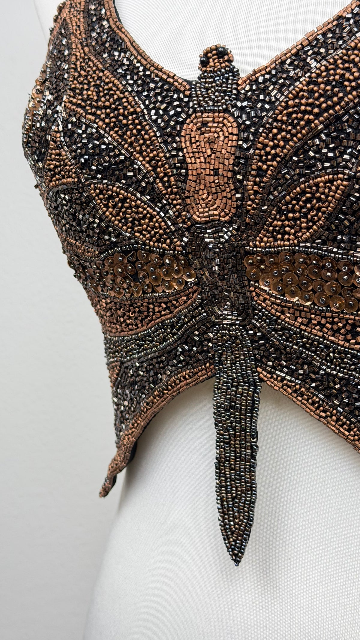 The Midnight Monarch Silk Butterfly Top