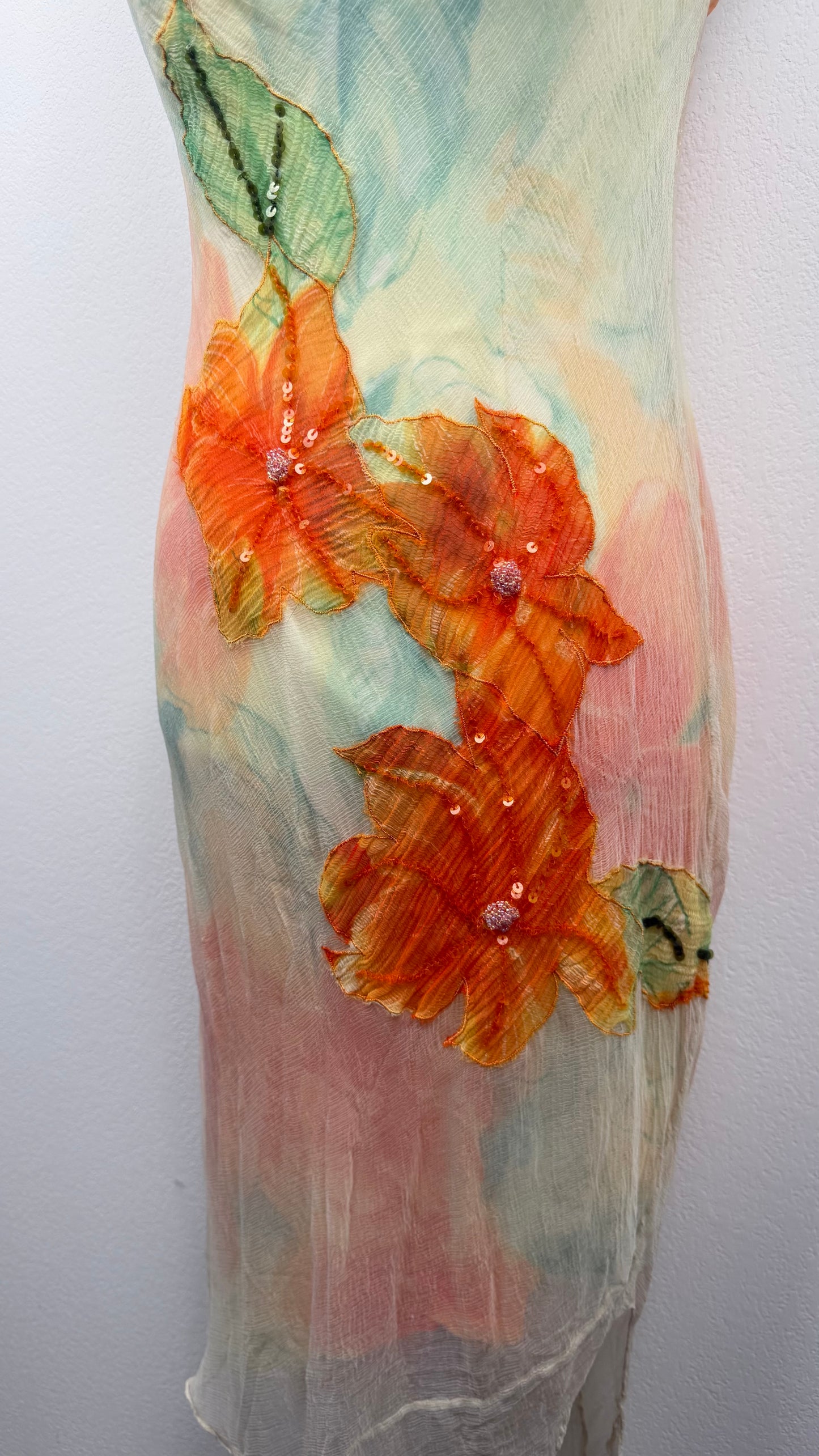 Derhy Watercolor Hibiscus Dress