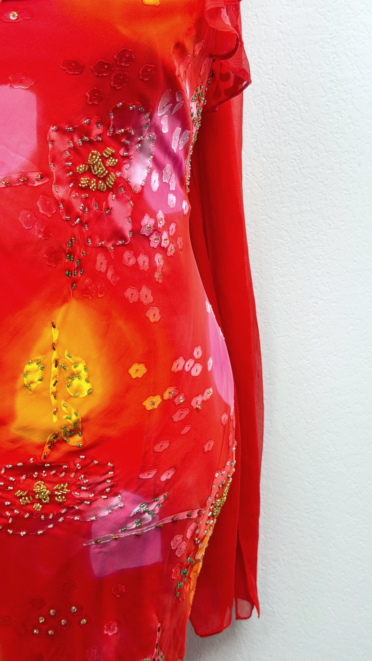 The Scarlet Sunset Silk Gown