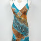 Aquamarine Serpent Silk Dress