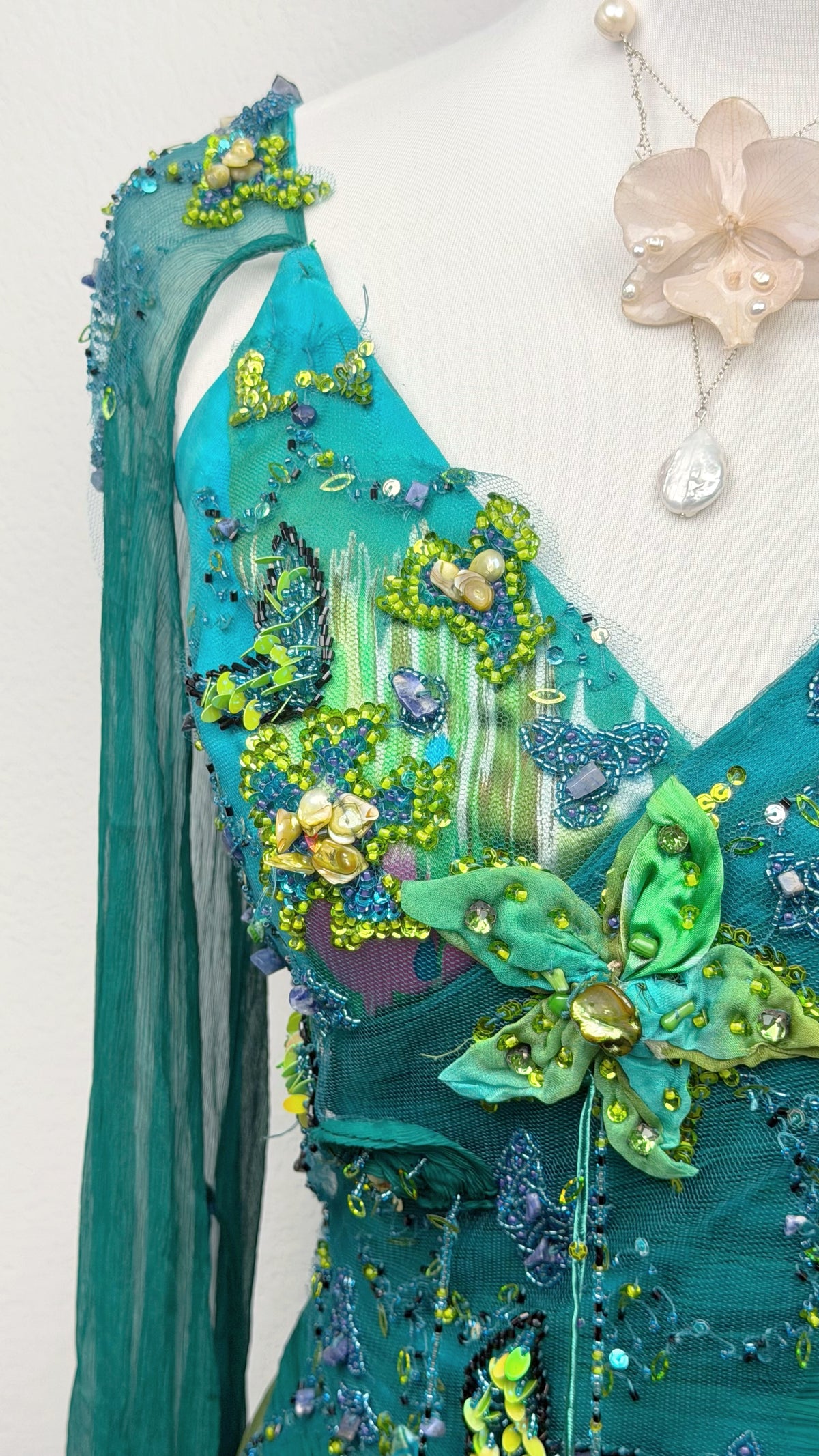 The Emerald Fae Silk Dress
