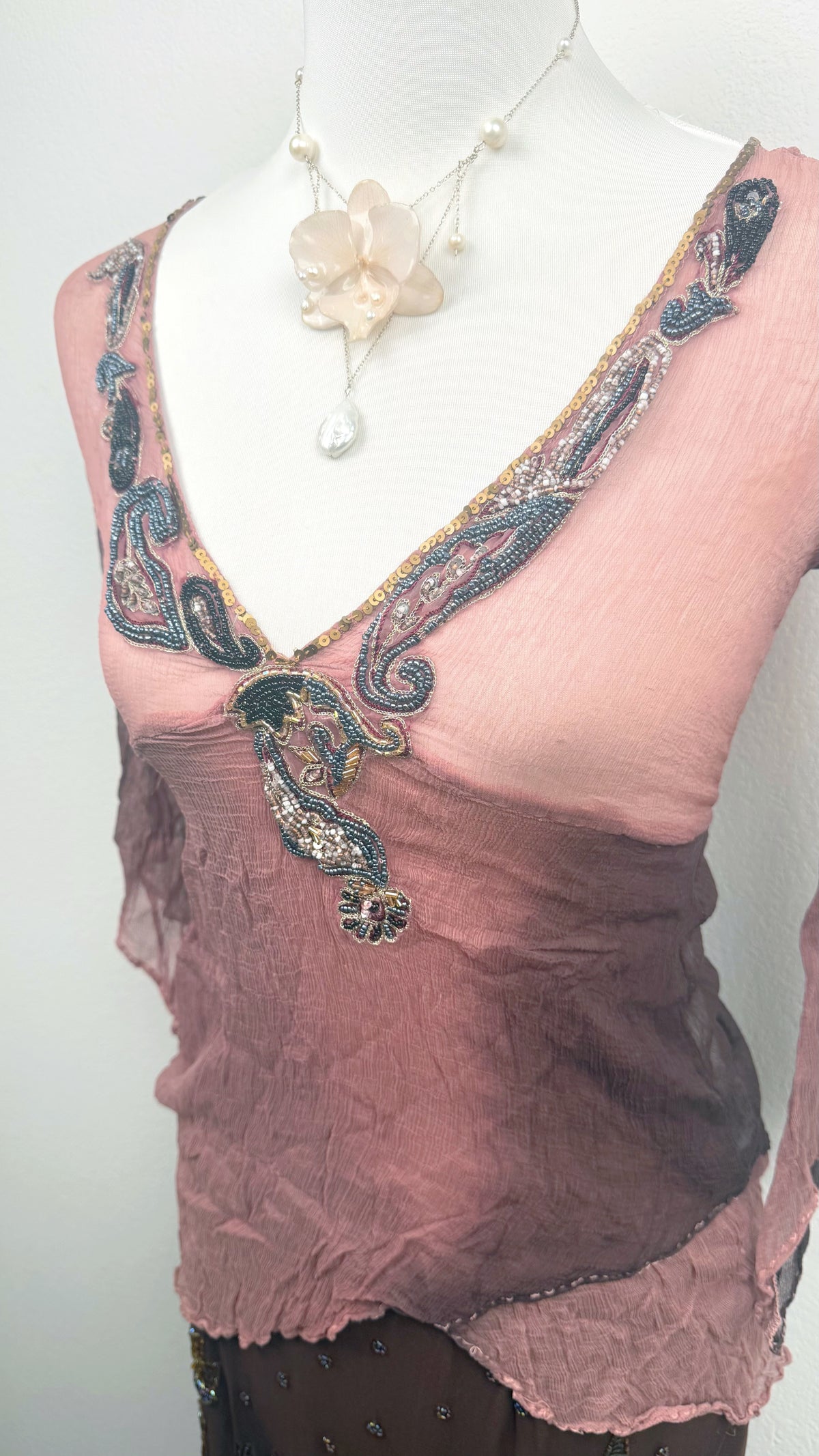 Rare Derhy Rosewood Fairy Top