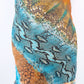 Aquamarine Serpent Silk Dress