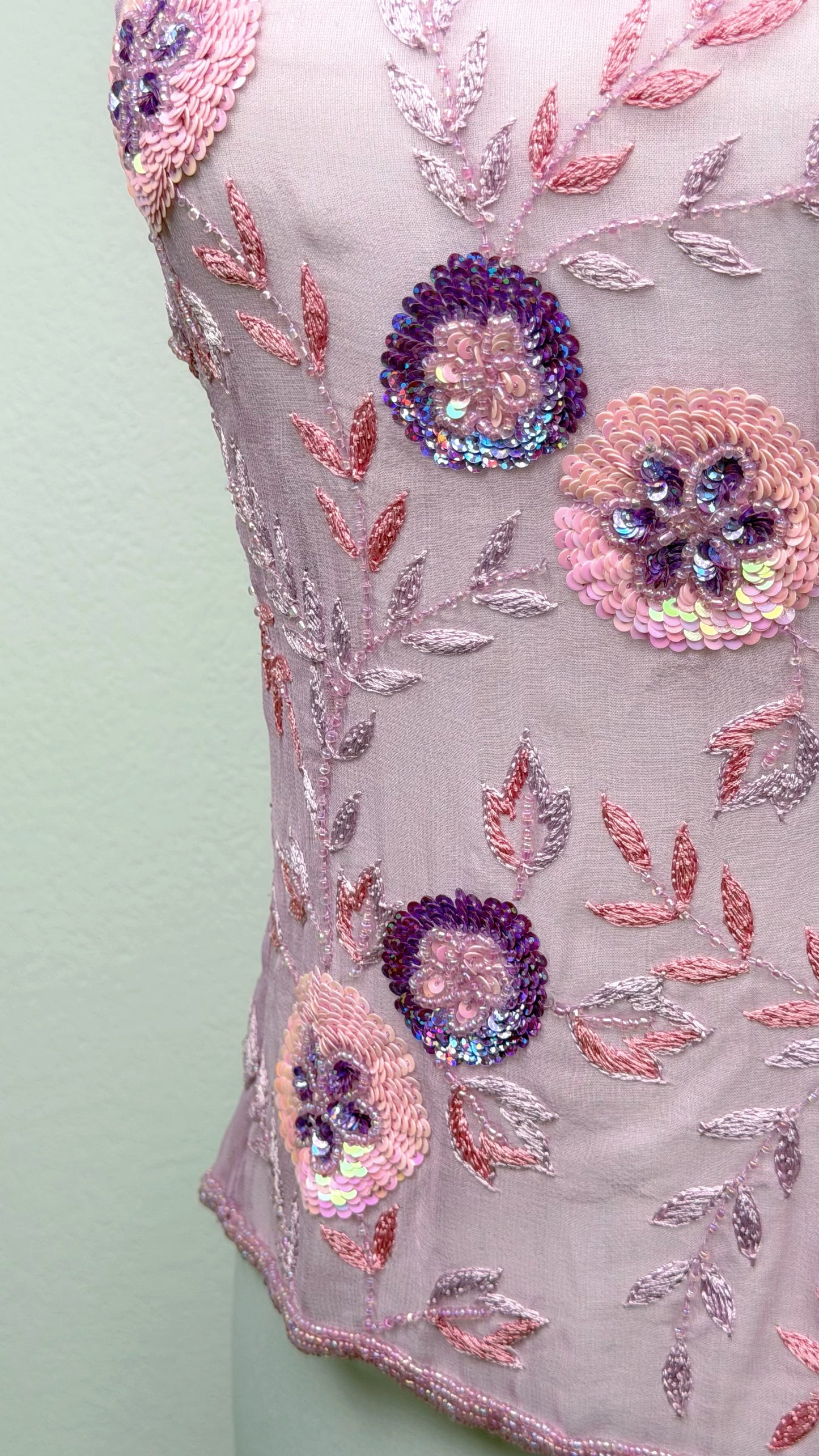 Aftershock Lilac Enchanted Garden Silk Top