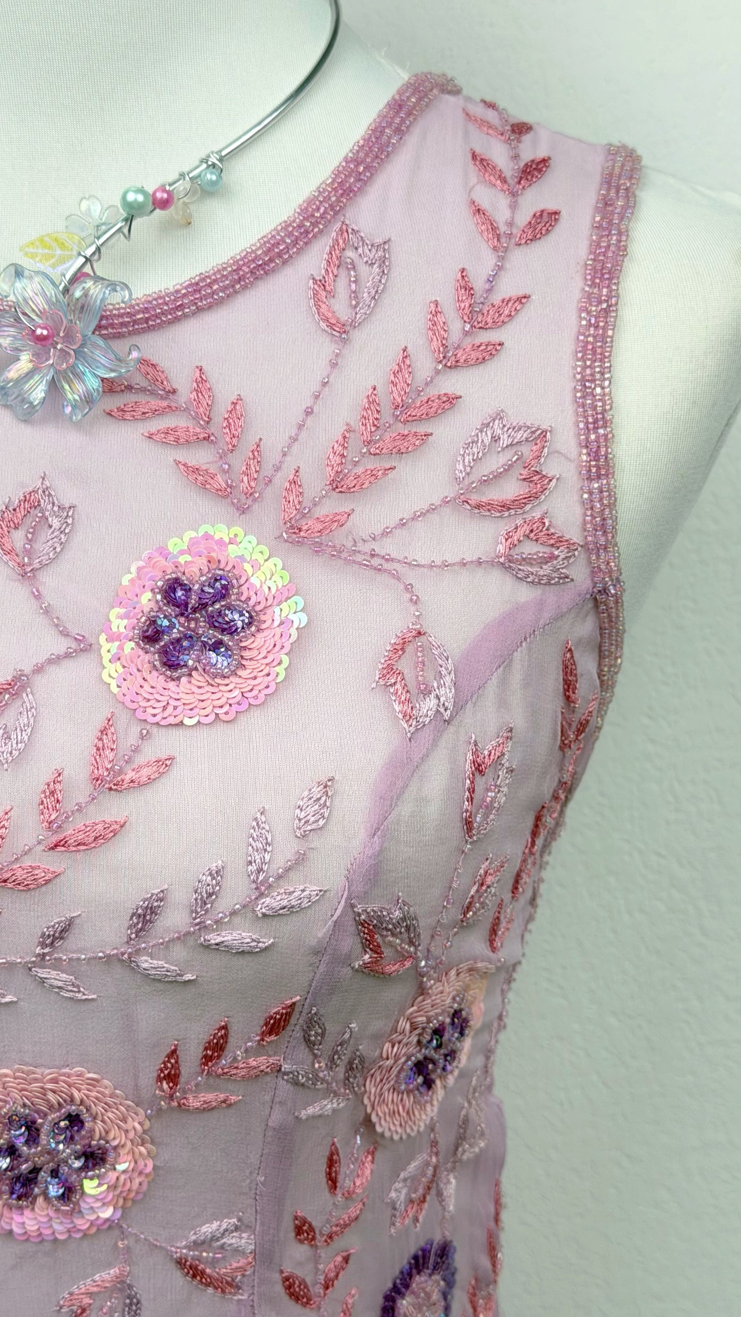 Aftershock Lilac Enchanted Garden Silk Top