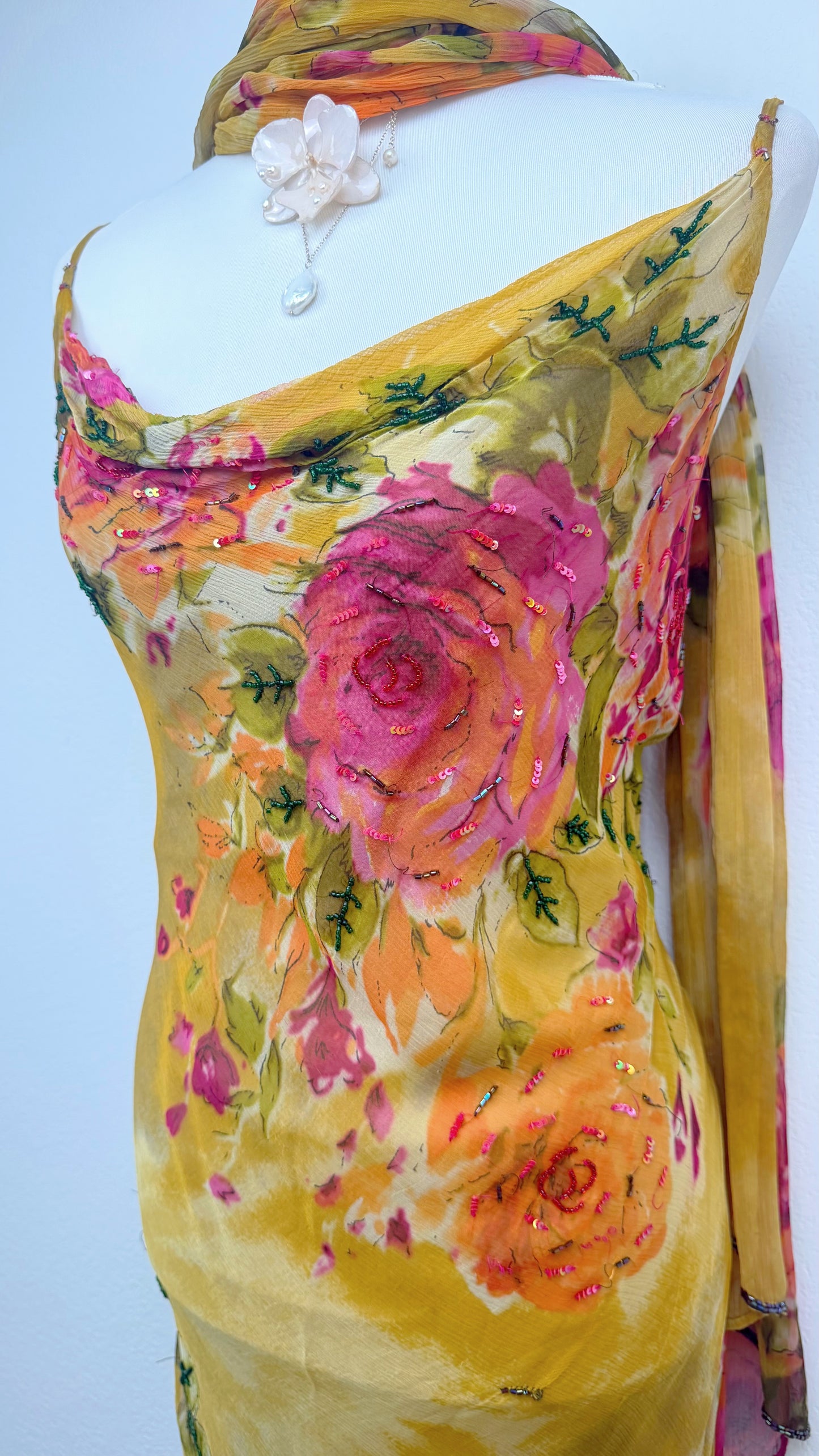Golden Rose Garden Dress