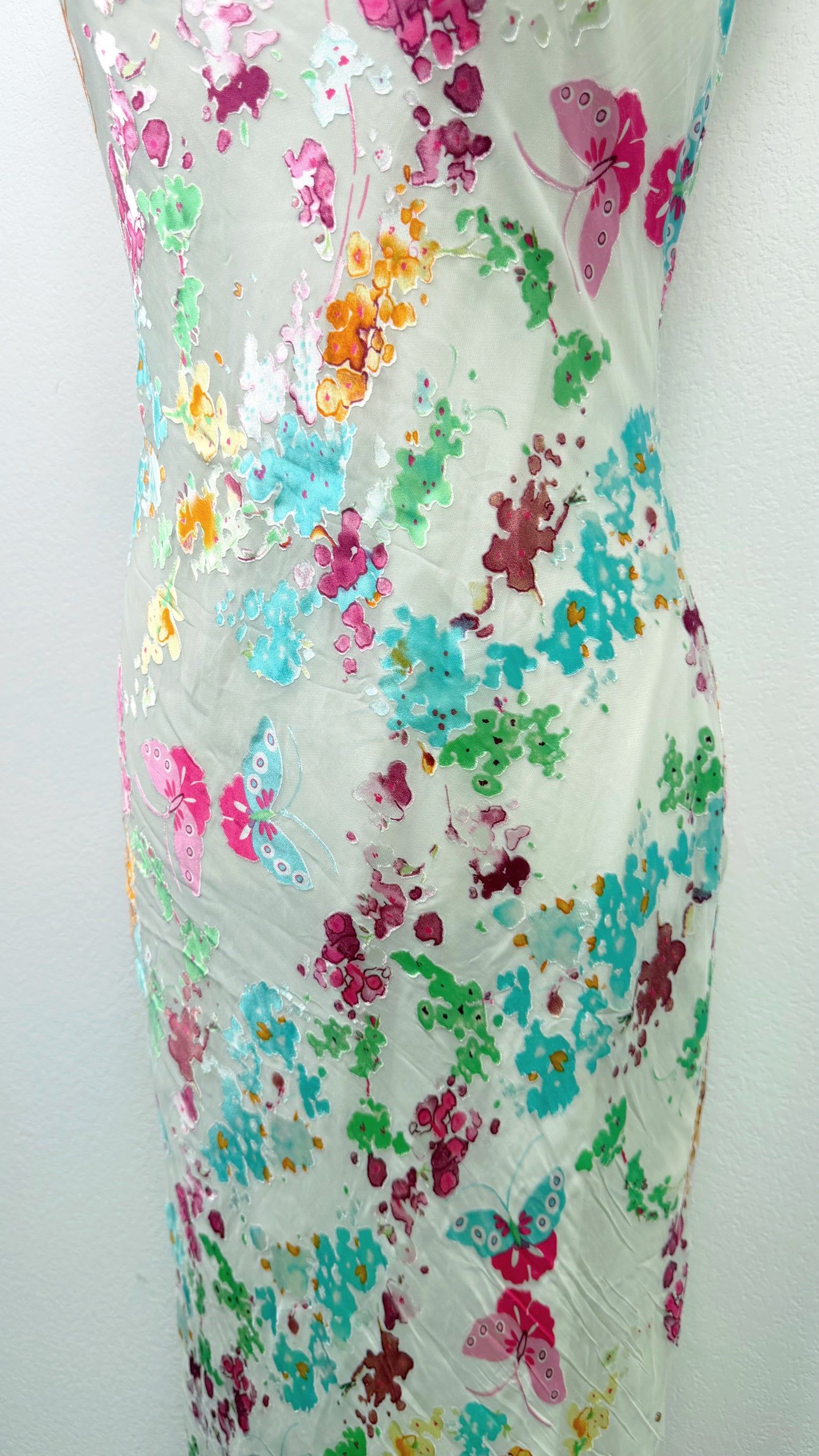Butterfly Meadow Silk Dress