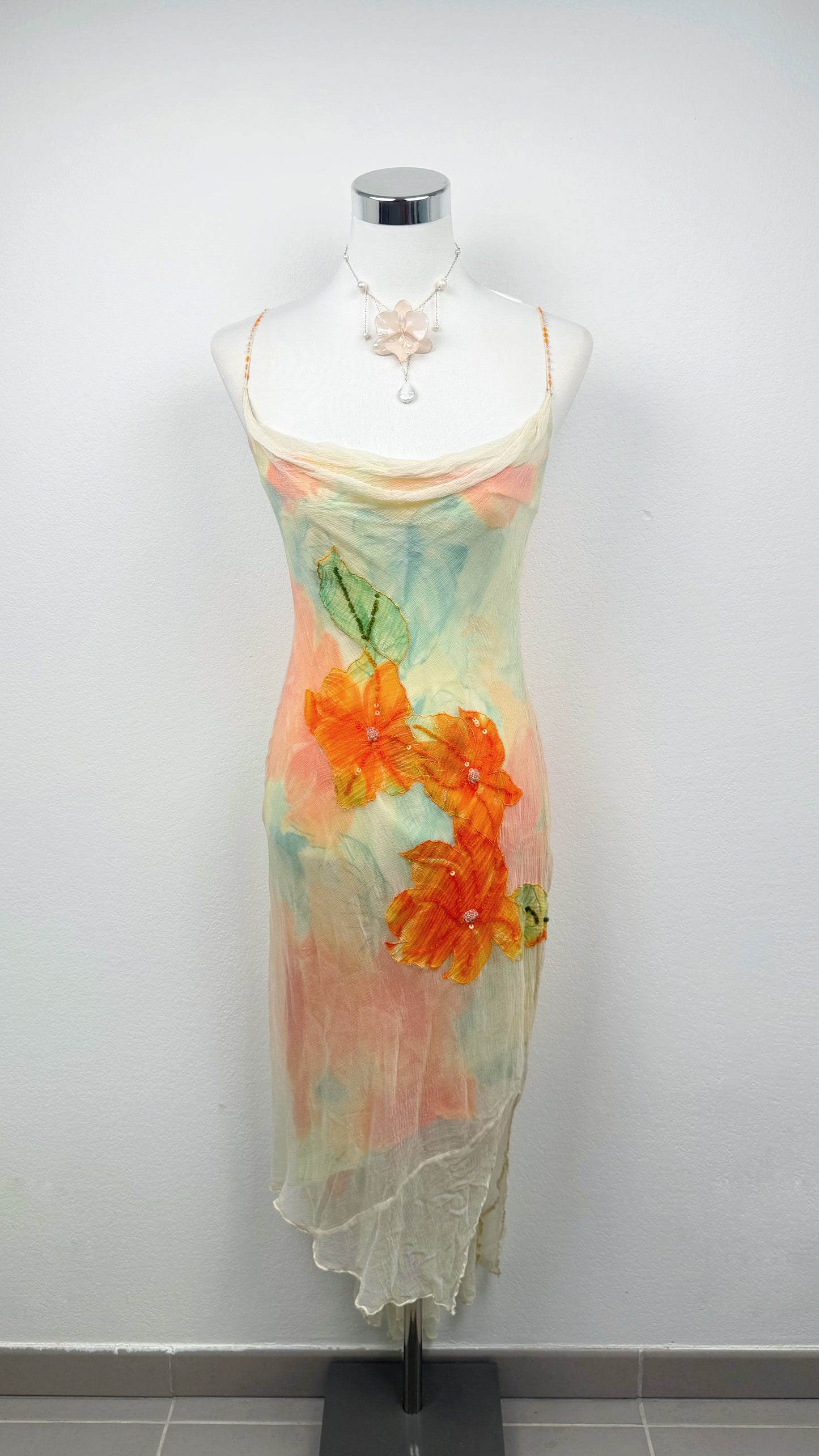 Derhy Watercolor Hibiscus Dress