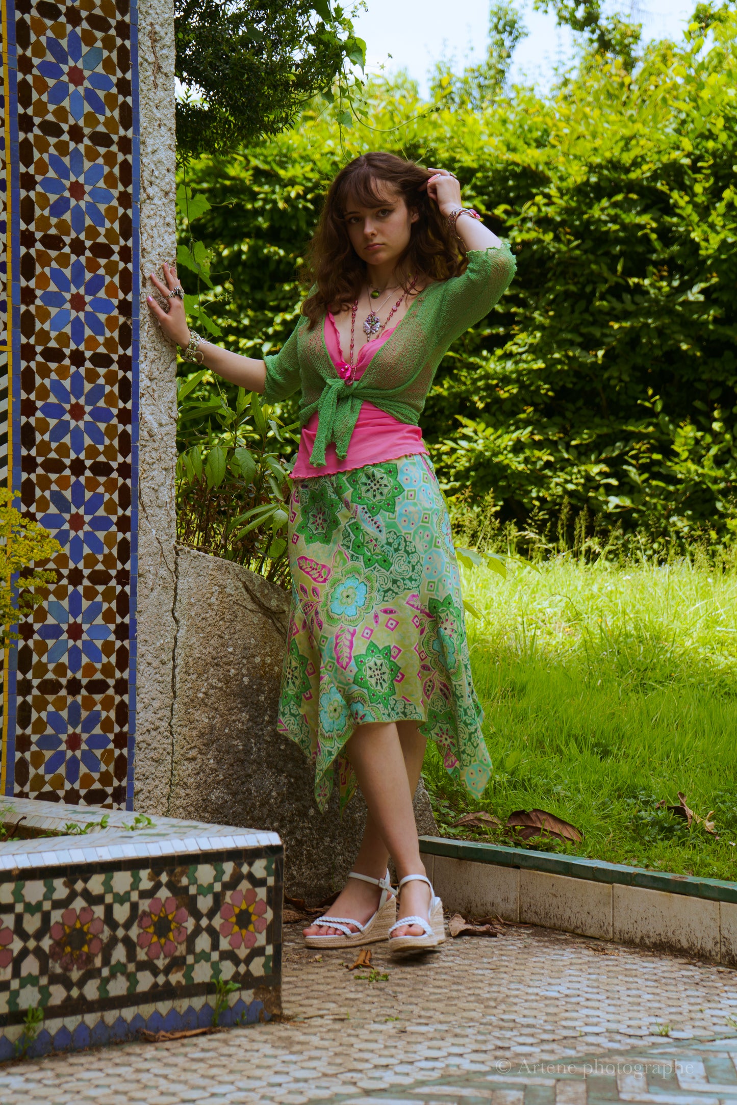 Verdant Mosaic Jupe