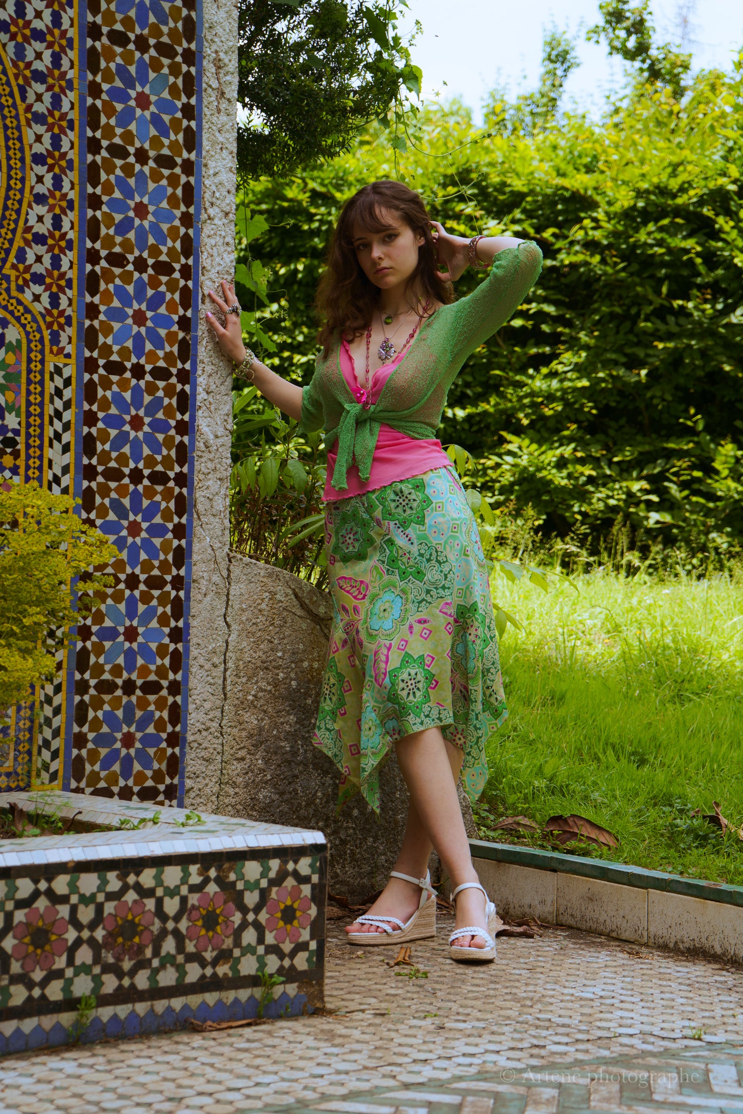 Verdant Mosaic Jupe