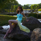“Cleo” Blue and Yellow Ombré Gown