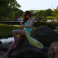 “Cleo” Blue and Yellow Ombré Gown