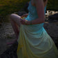 “Cleo” Blue and Yellow Ombré Gown
