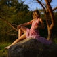 "Isadora" Hand Beaded Pink Dress