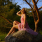 "Isadora" Hand Beaded Pink Dress