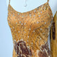 Aurelia Silk Gilded Orchid Gown