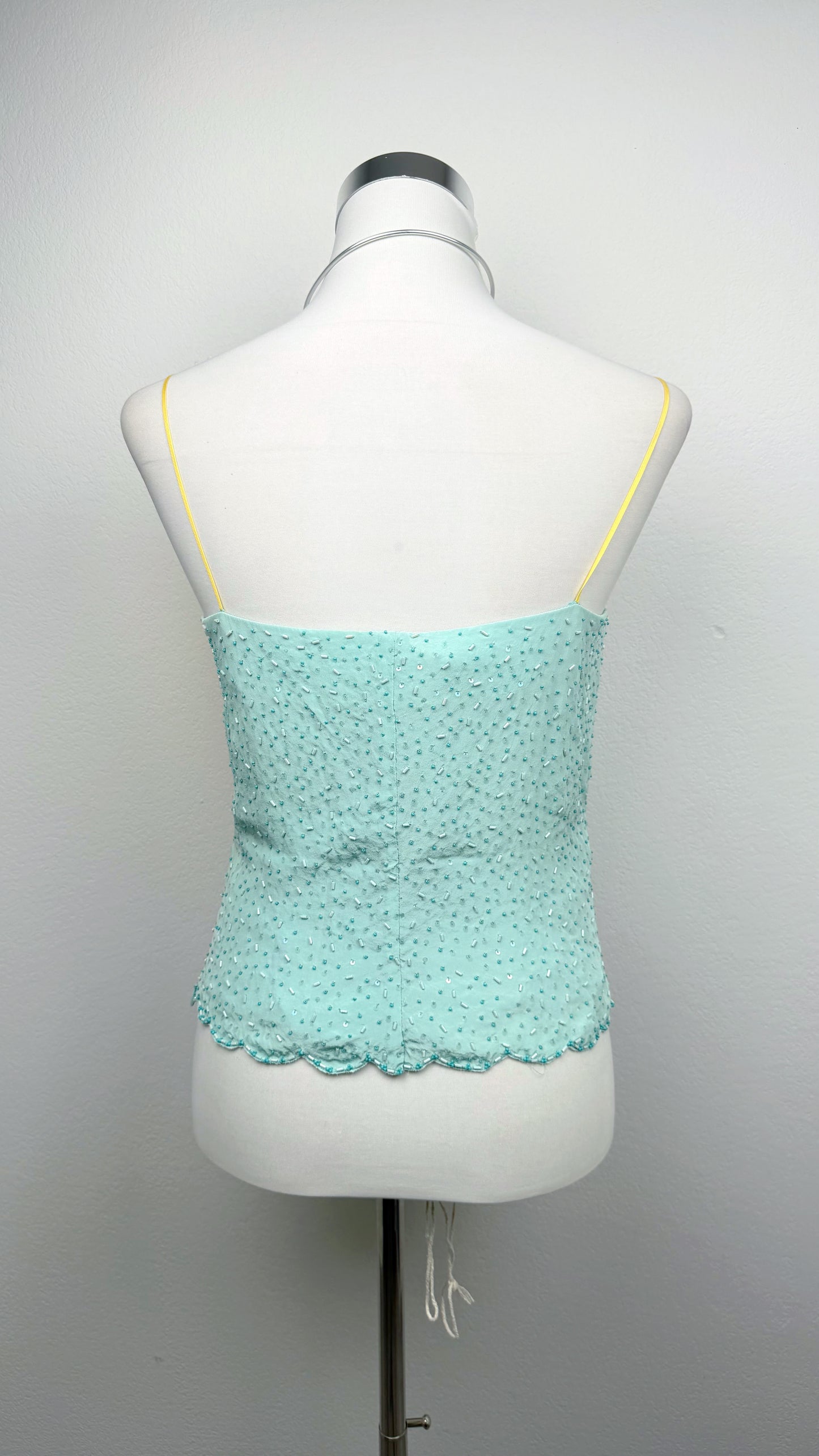 Blumarine SS02 Tropical Lily Beaded Top