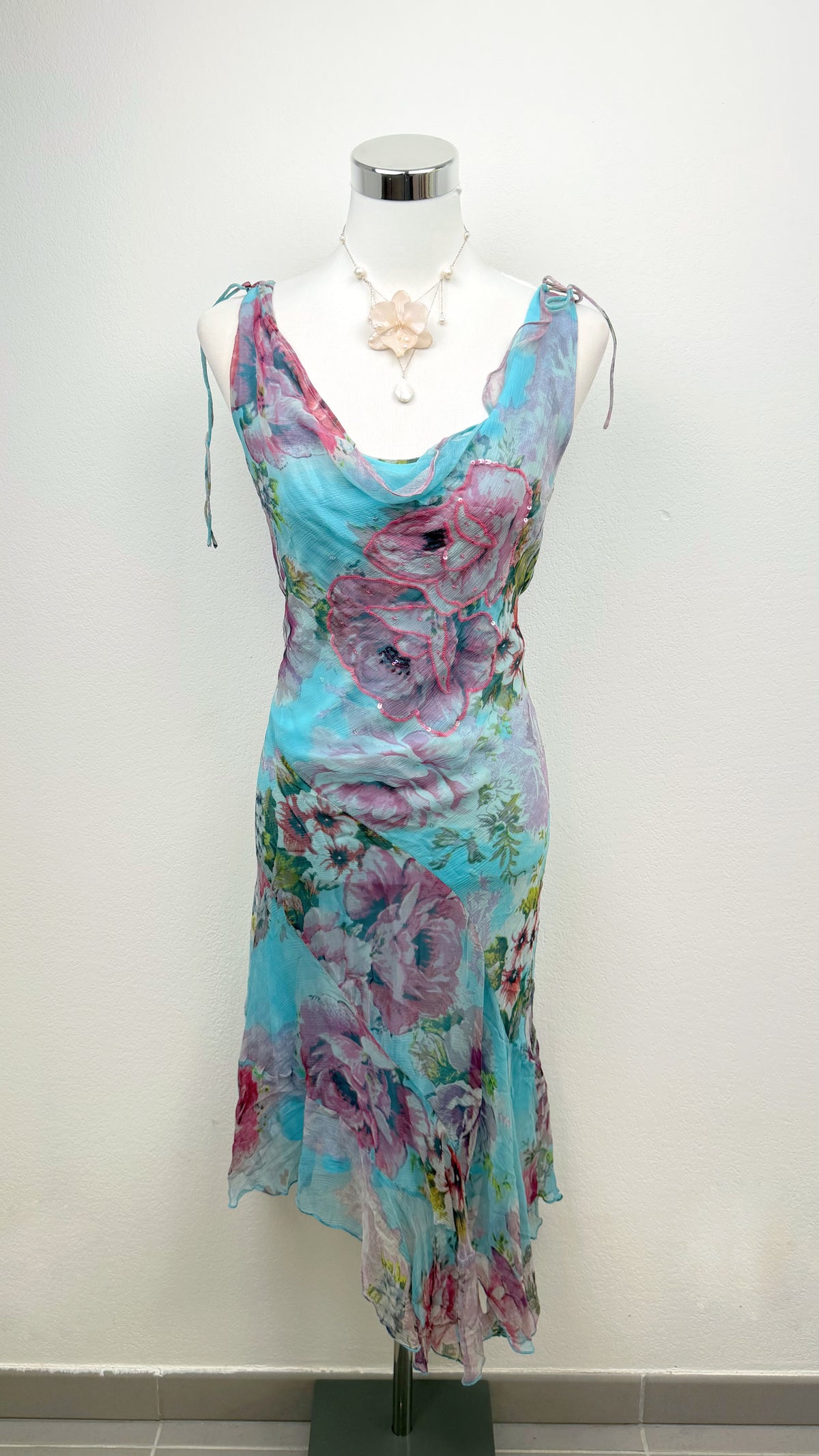 Rare Derhy Bluebell Romance Dress & Cardigan Set