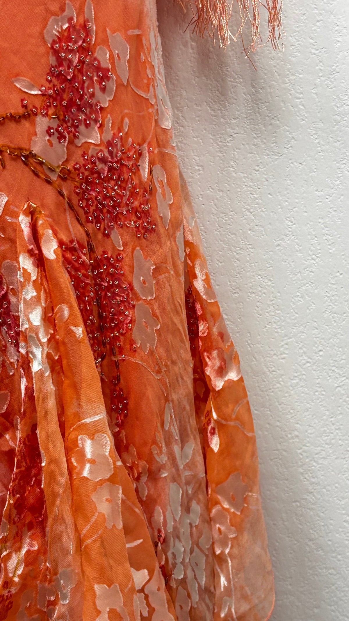 The Coral Blossom Silk Gown