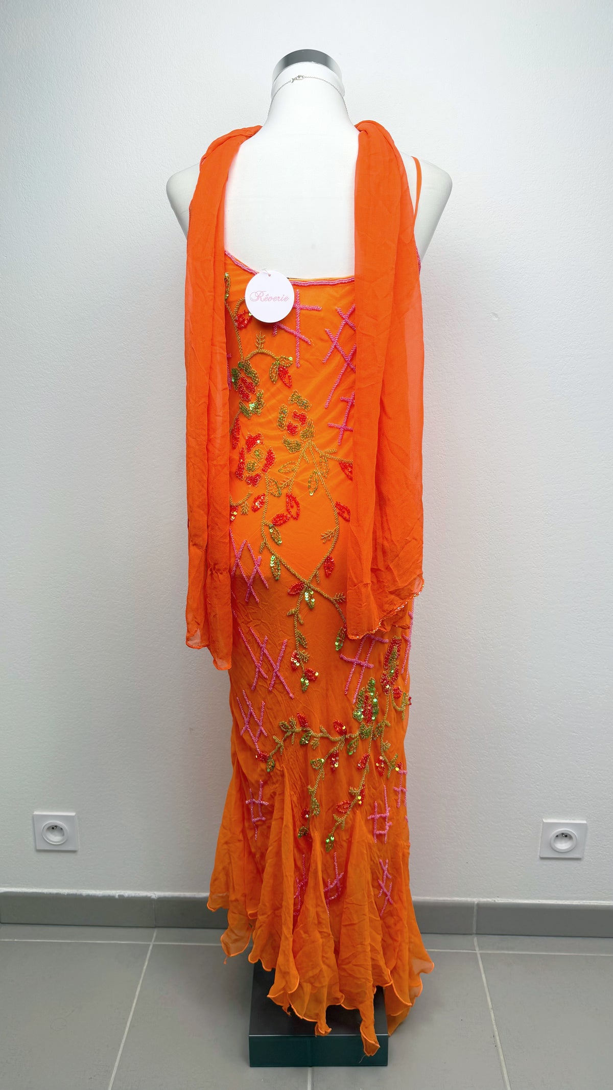 The Tangerine Fairy Silk Dress