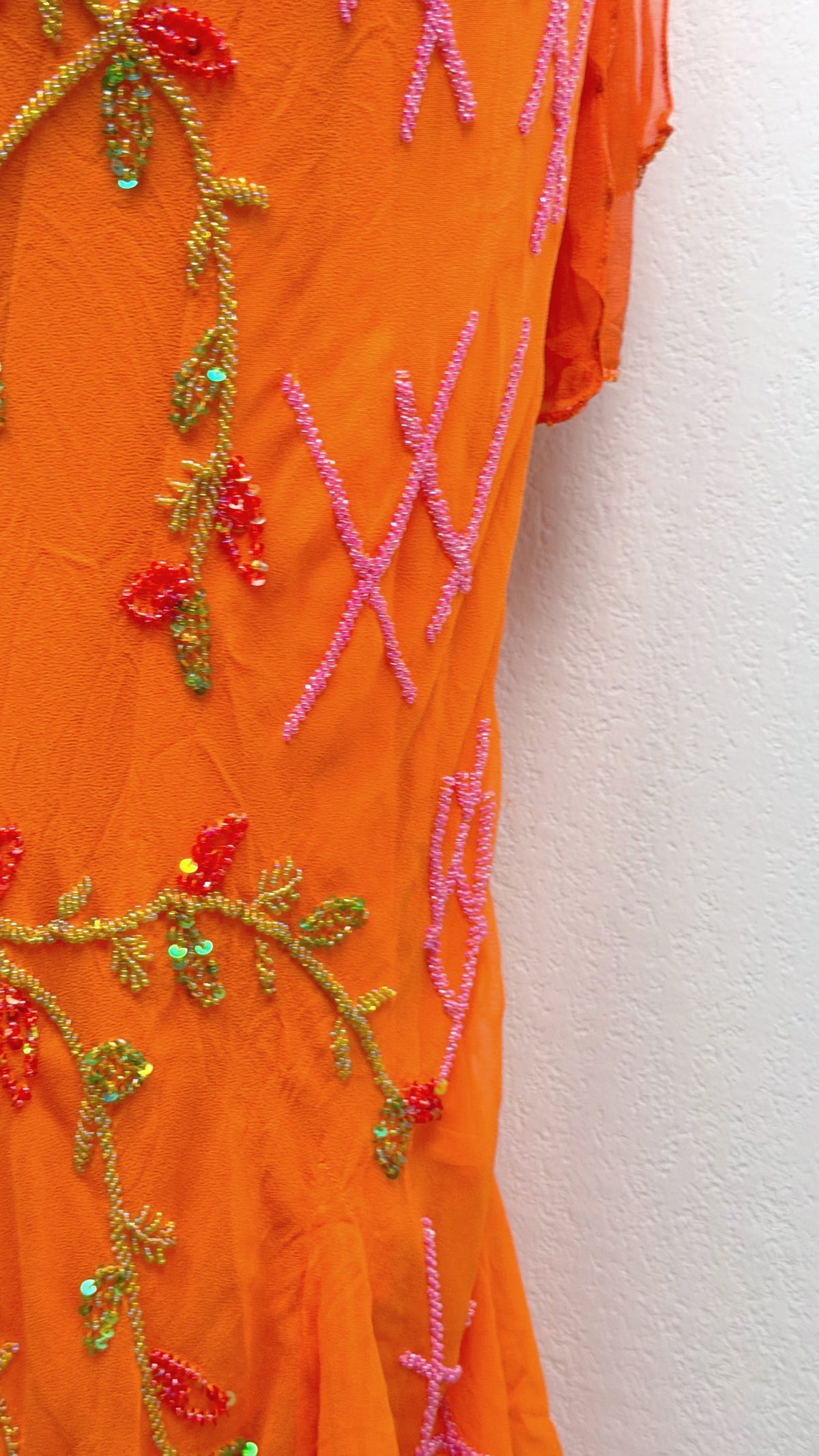 The Tangerine Fairy Silk Dress