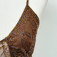 The Mocha Butterfly Beaded Top