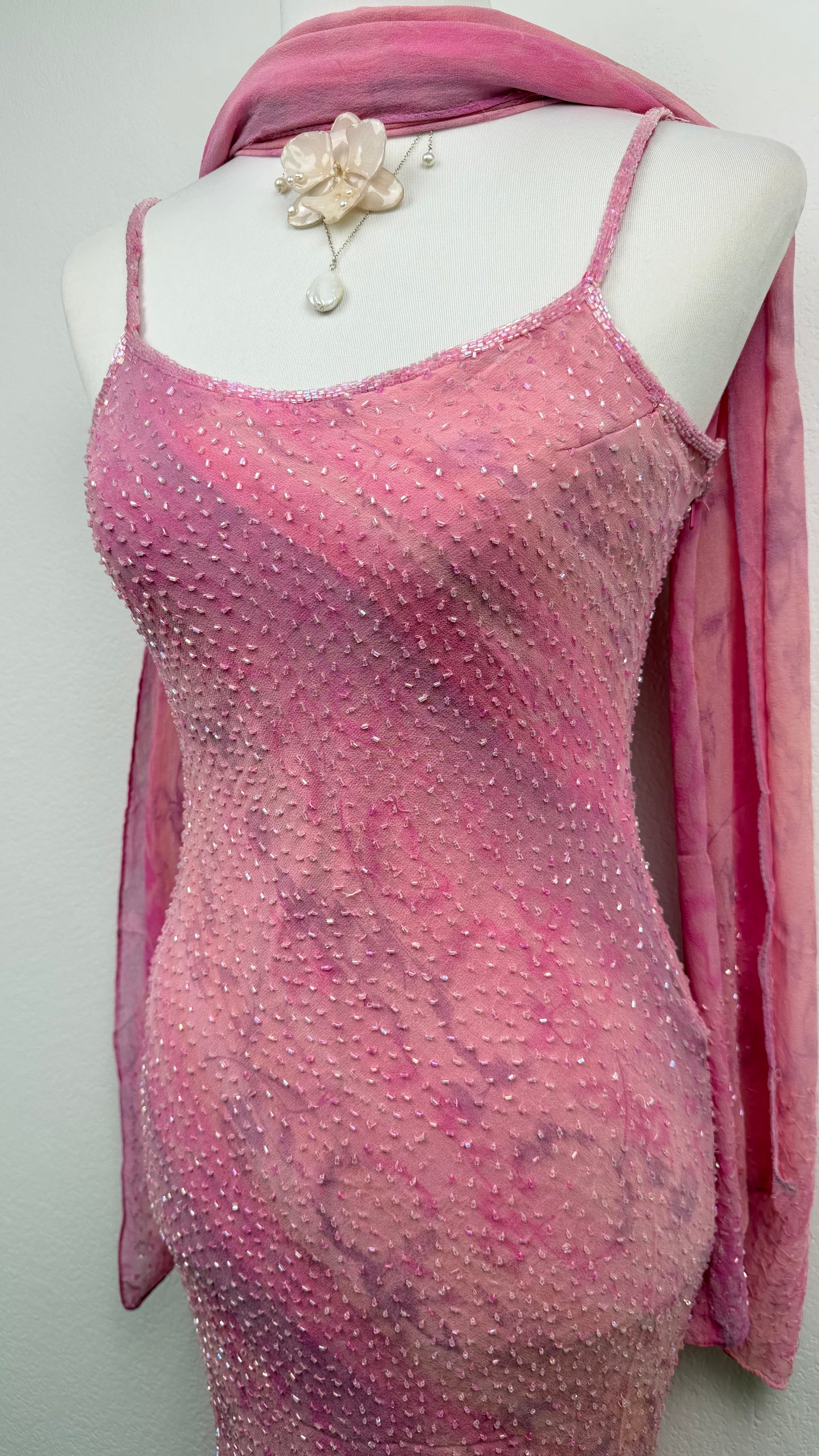 Silk Pink Stardust Gown