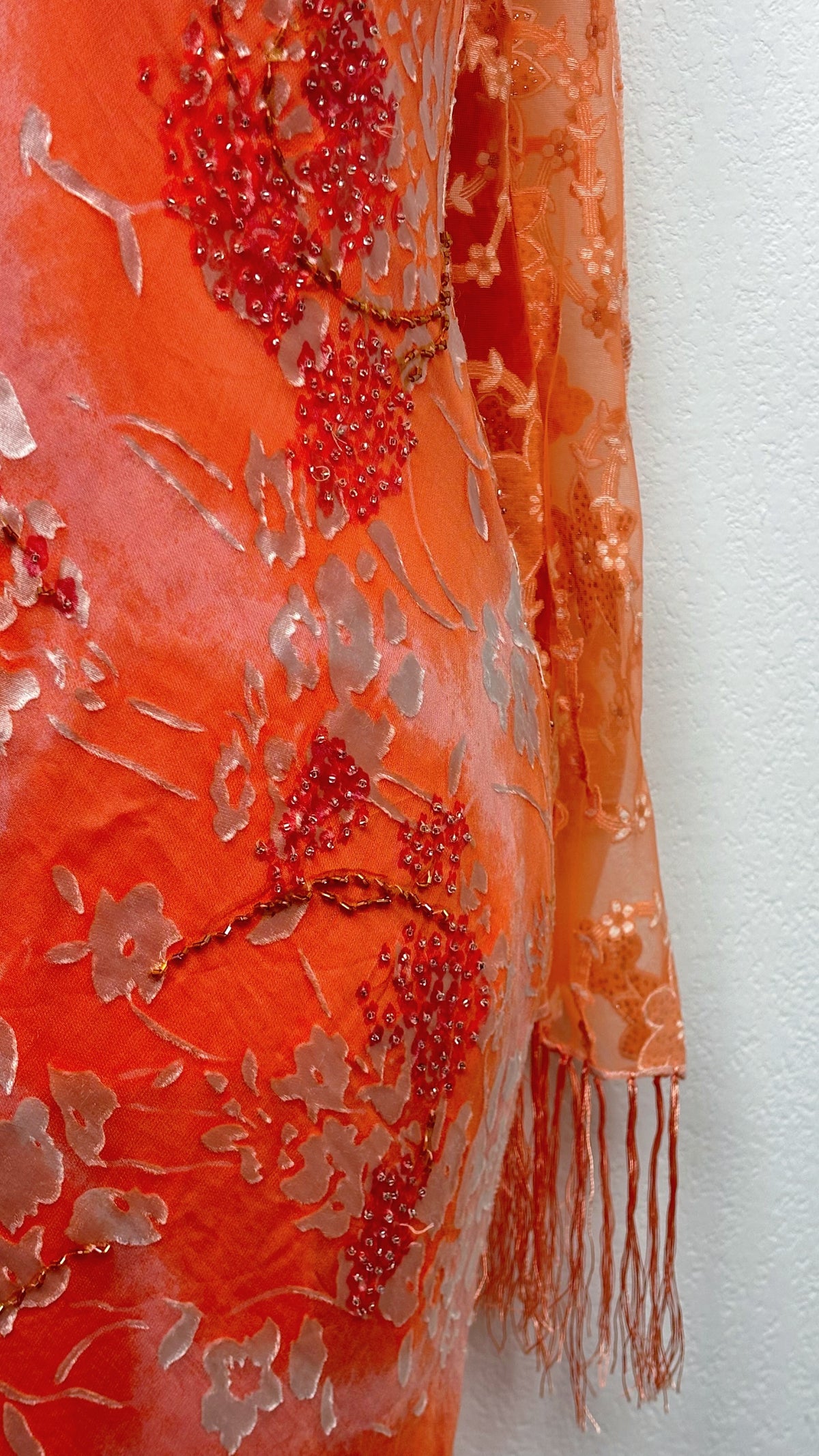 The Coral Blossom Silk Gown