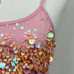 Derhy Peach Stardust Top
