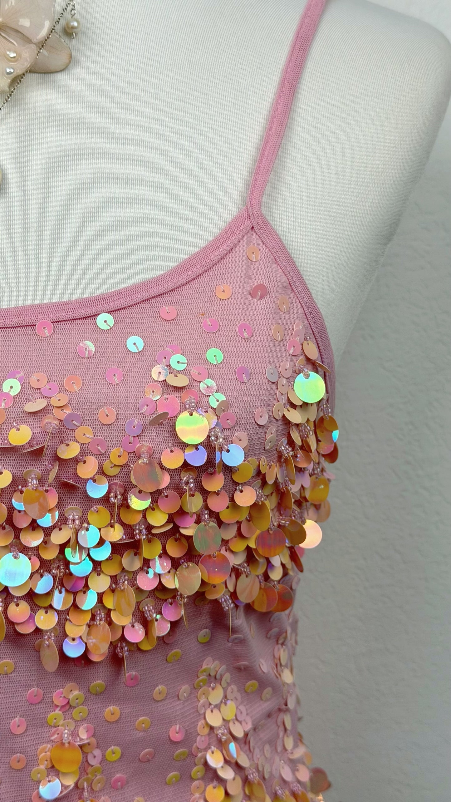 Derhy Peach Stardust Top