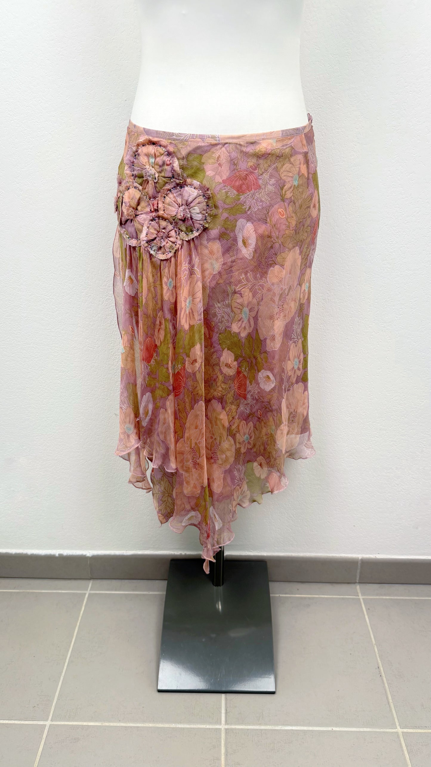 Derhy Enchanted Garden Silk Skirt