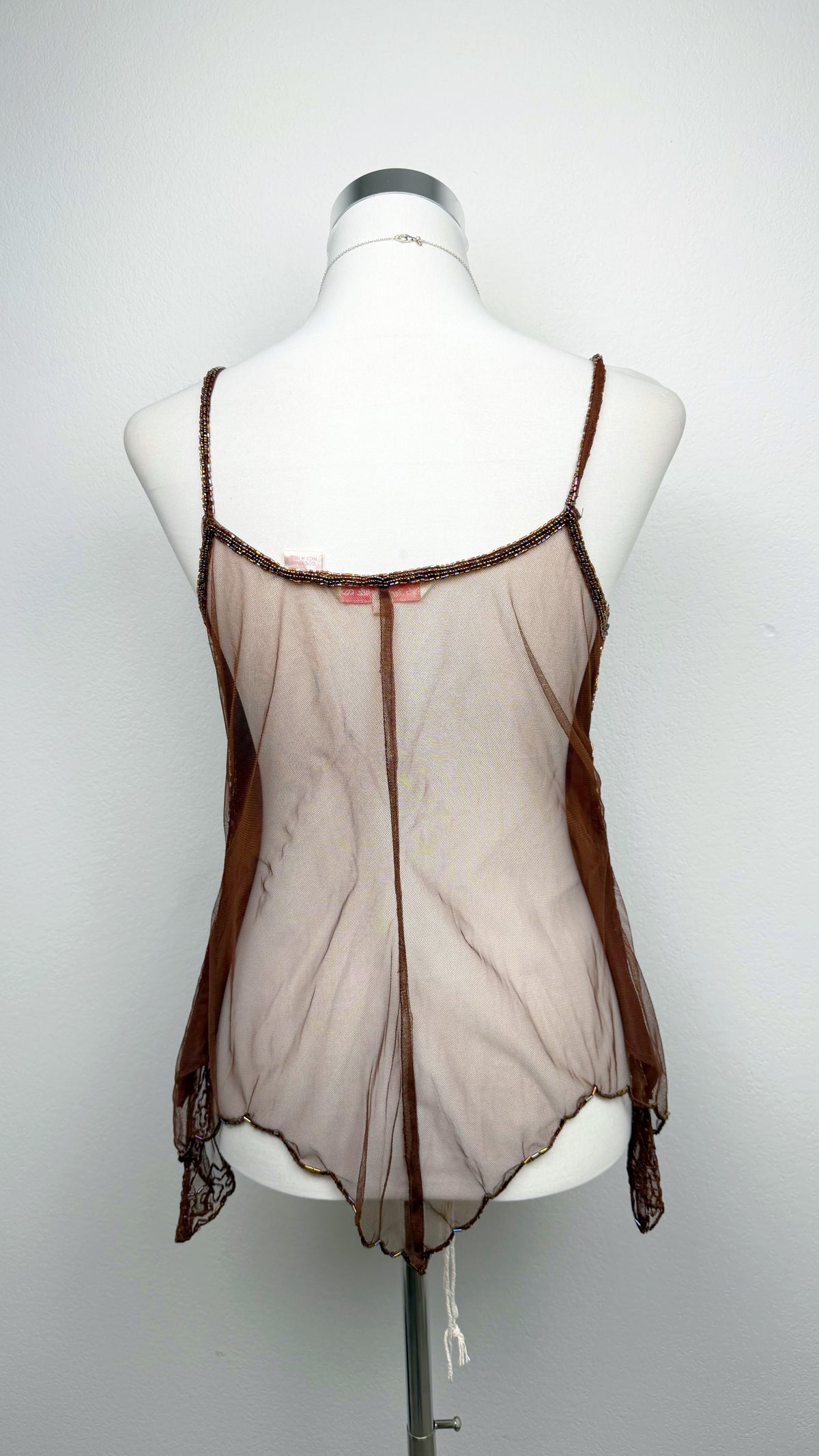 The Mocha Butterfly Beaded Top
