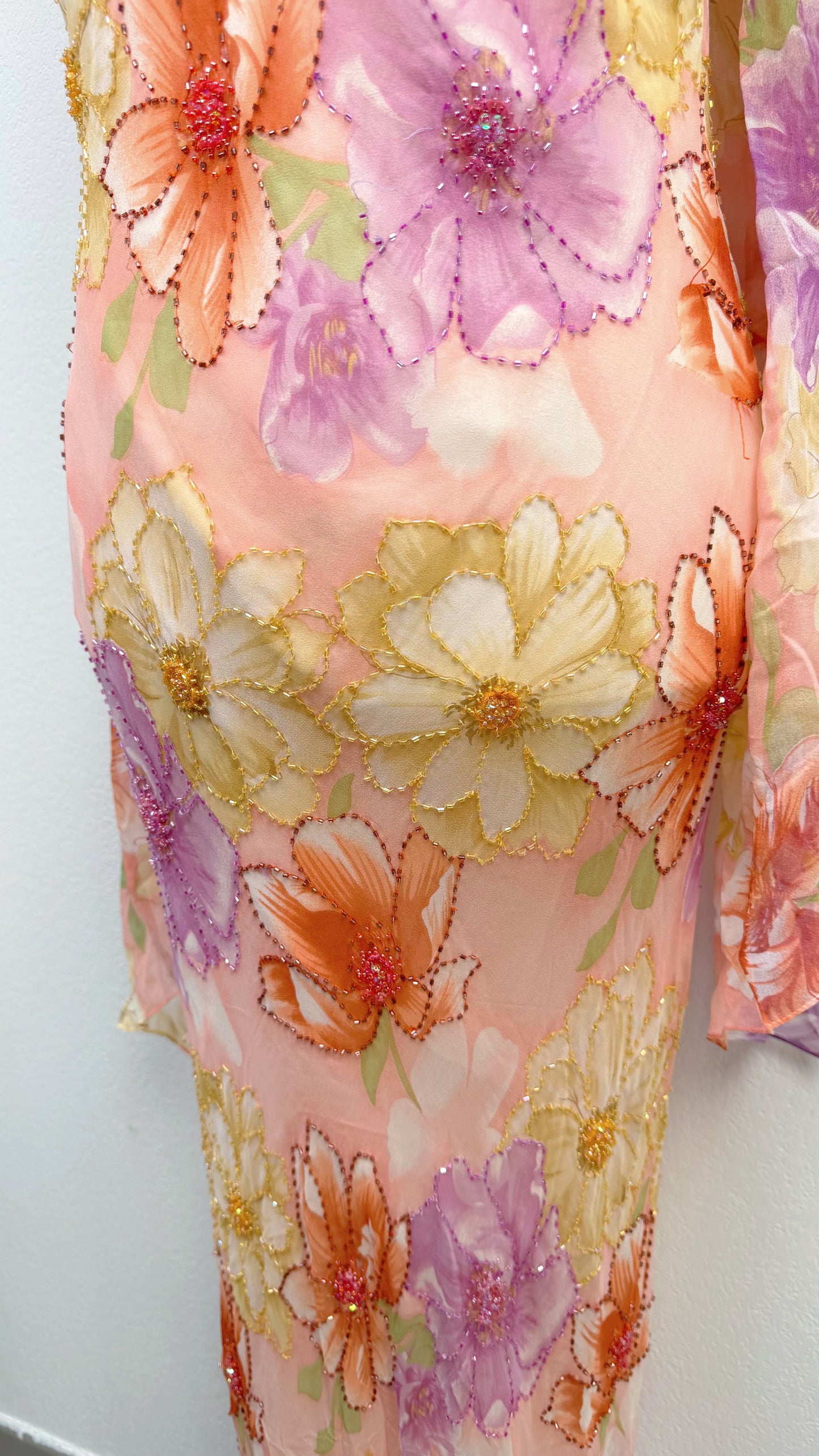 Blossom Reverie Silk Gown