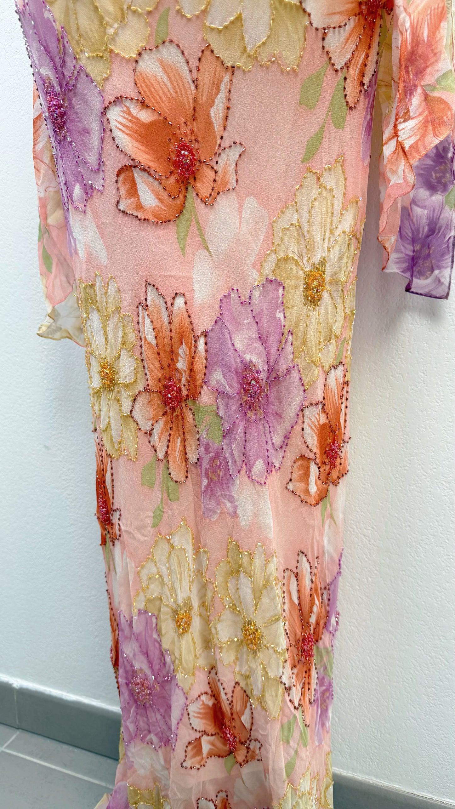 Blossom Reverie Silk Gown