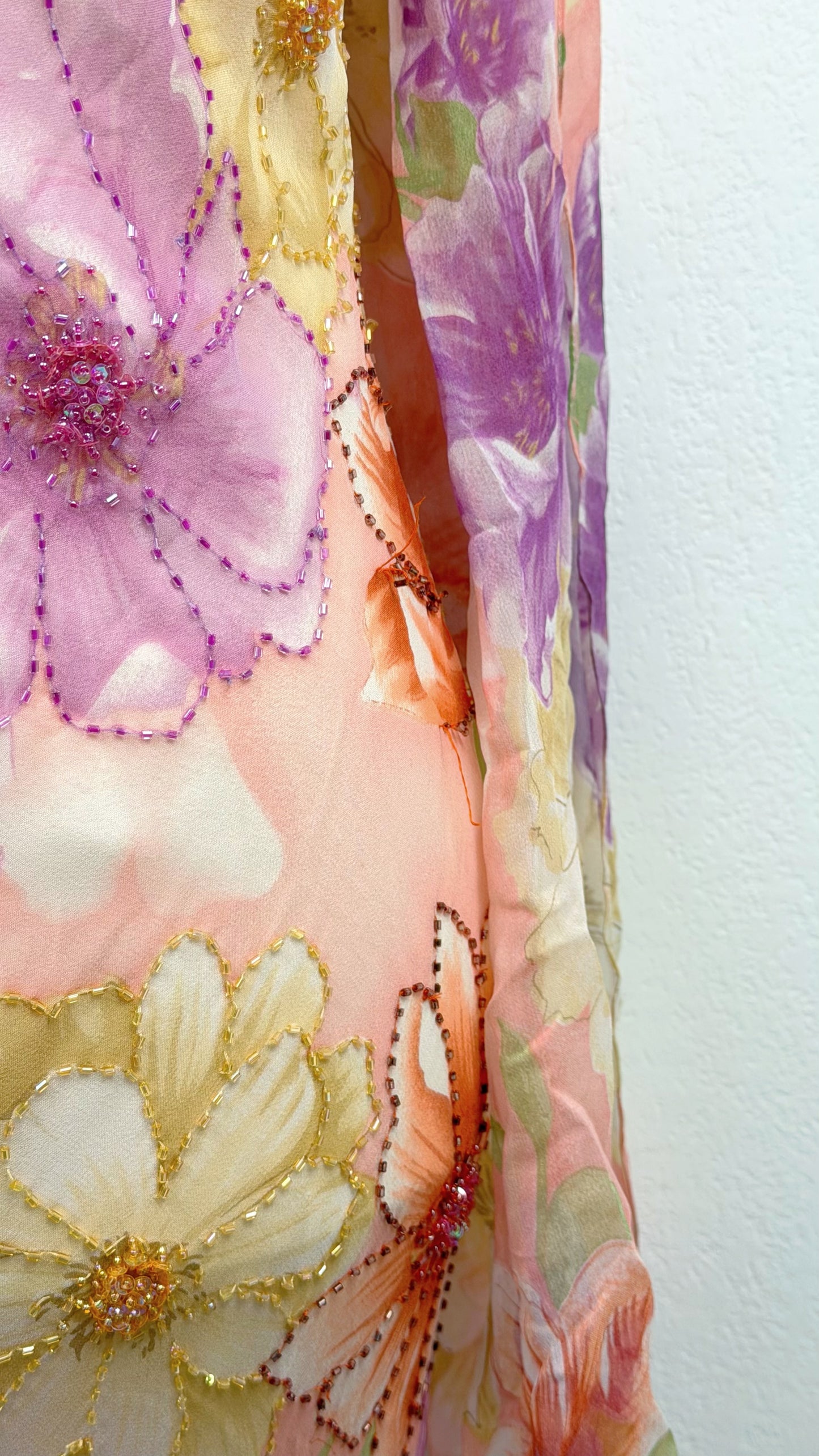 Blossom Reverie Silk Gown