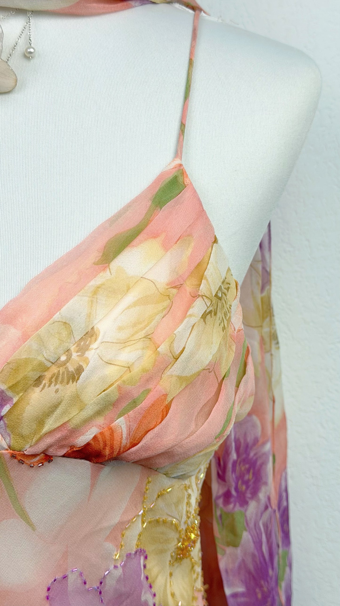 Blossom Reverie Silk Gown