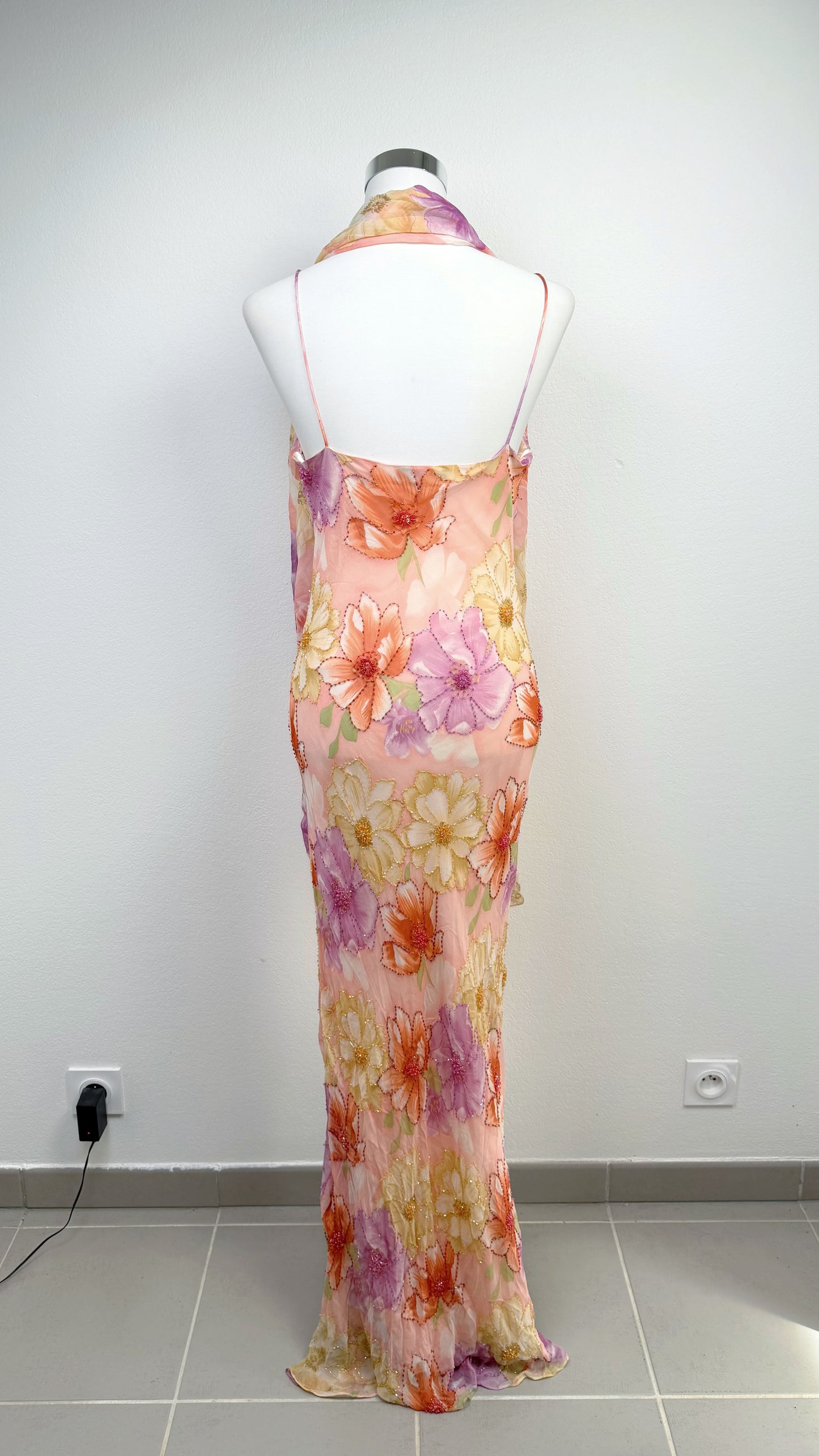 Blossom Reverie Silk Gown