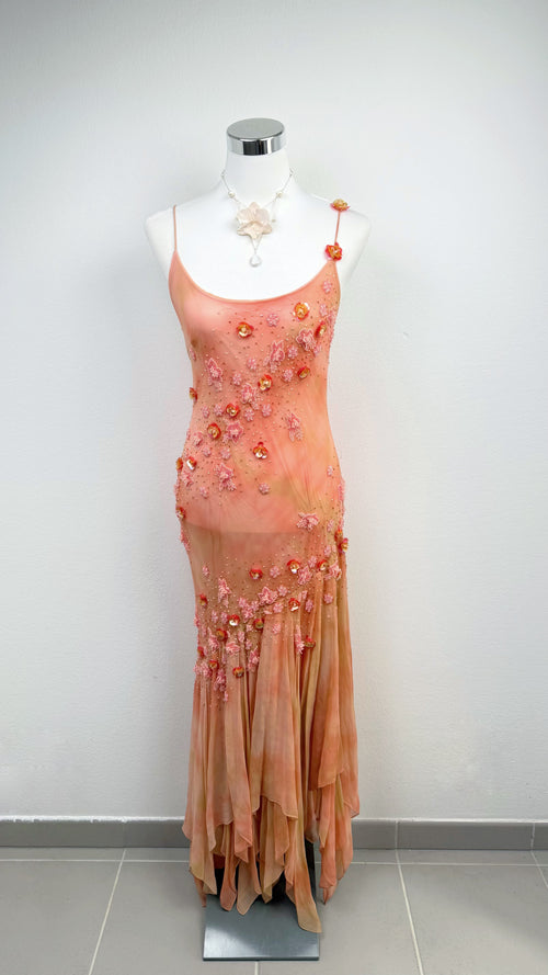 Peach Blossom Couture Gown