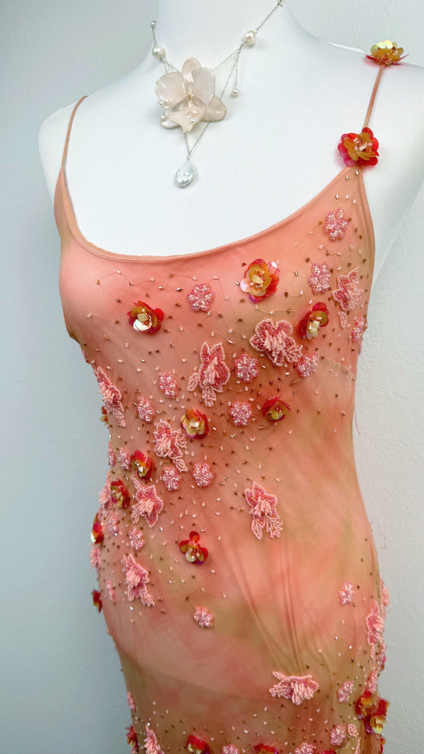 Peach Blossom Couture Gown